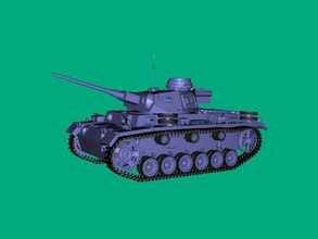 panzer 3 gratuit modèle 3d - télécharger le fichier obj Les jouets De la machinerie l'allemand moyen réservoir 3d print model - Mito3D