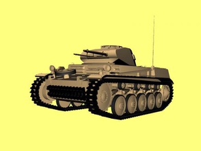 panzer ii obj toys machinery 3d print model - Mito3D