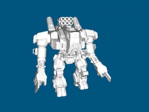 panzer mech ücretsiz 3d model download stl dosyası Oyuncaklar Oyunlar battletech füze robot dosya 3d print model - Mito3D