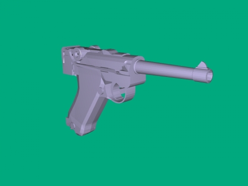 parabellum free 3d model - download stl file Toys Weapon quick-fire pistol 3D print model - Mito3D