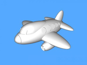 passenger aircraft free 3d model - download stl file Toys Machinery beautiful airplane toy 3d print model - Mito3D