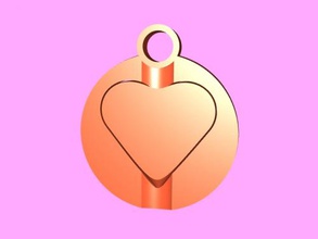 pendant lovers free 3d model - download stl file Fashion Ornaments simple ornament form heart 3d print model - Mito3D