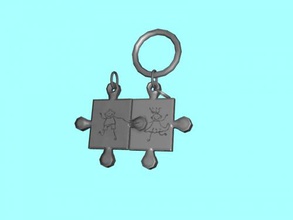 pendente puzzle obj moda ornamenti 3d print model - Mito3D