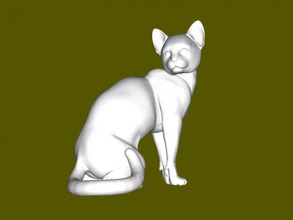 pensieroso gatto giocattoli animali 3d print model - Mito3D
