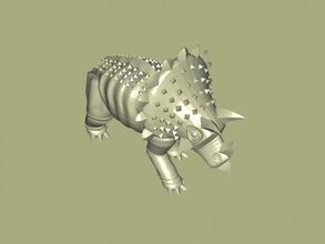 pentaceratops ücretsiz 3d model download stl dosyası Oyuncaklar Hayvanlar beş dinozor boynuzlu yüz dosya 3d print model - Mito3D
