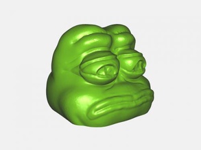 pepe Frosch Kostenlose 3d-Modell - download-stl-Datei Spielzeug Cartoons die meisten traurig meme internet stl-Datei 3d print model - Mito3D
