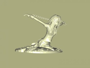 phone stand girl chains free 3d model - download stl file Gadgets Phones beautiful detailed model anime style stl file 