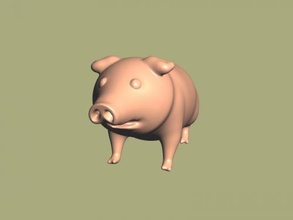 pig free 3d model - download stl file Toys Animals big 3d print model - Mito3D