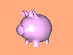piggy money box obj home accessories 3d print model - Mito3D