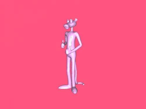 pink panther obj toys cartoons 3D print model - Mito3D