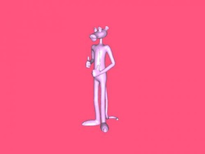 rosa pantera obj giocattoli cartoni animati 3d print model - Mito3D