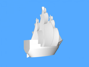 bateau de pirate gratuit modèle 3d - téléchargement fichier stl Les jouets De la machinerie vieux sailbot 3d print model - Mito3D