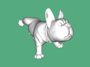 pissing bulldog toys animals 3d print model - Mito3D