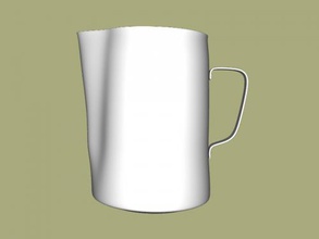 pitcher milk free 3d model - download obj file Home Kitchen dishes pouring without foam 3d print model - Mito3D