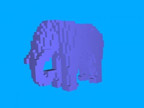 pixel elephant free 3d model - download stl file Toys Animals animal computer processing 3d print model - Mito3D