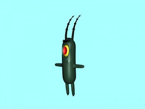 plankton free 3d model - download obj file Toys Cartoons main villain spongebob 3d print model - Mito3D