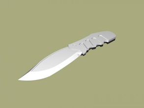 plastic knife free 3d model - download stl file Toys Weapon very similar real 3d print model - Mito3D
