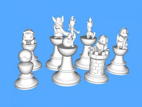 pokemon ajedrez 2 juegos 3d print model - Mito3D