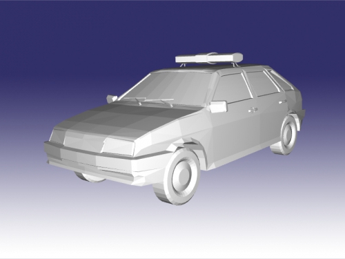 voiture de police gratuit modèle 3d - téléchargement fichier stl Les jouets De la machinerie vieille 3D print model - Mito3D