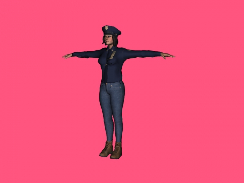 police girl free 3d model - download obj file Toys People uniform 3D print model - Mito3D