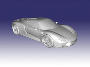 porsche 918 gratuita modello 3d - scaricare il file stl I giocattoli Macchine auto ibrida produttore tedesco 3d print model - Mito3D