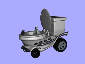 potty car obj toys machinery 3d print model - Mito3D