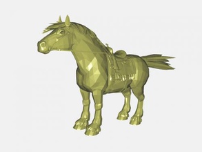 powerful horse free 3d model - download stl file Toys Animals draft saddle 3d print model - Mito3D