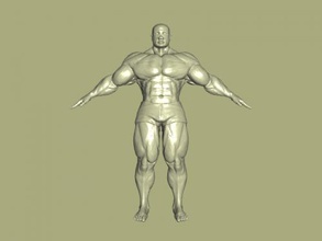 powerful man free 3d model - download obj file Toys People athlete big muscles 3d print model - Mito3D