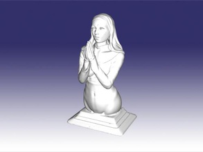 prayer free 3d model - download obj file Toys People beautiful half naked nun 3d print model - Mito3D