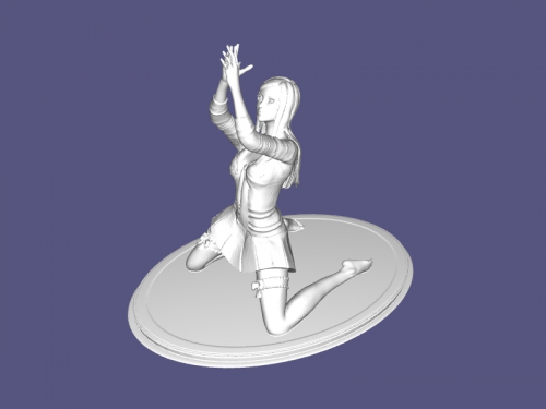 pregare ragazza gratuita modello 3d - scaricare il file stl I giocattoli Persone bella in ginocchio 3D print model - Mito3D