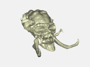 depredador cabeza arte escultura 3d print model - Mito3D
