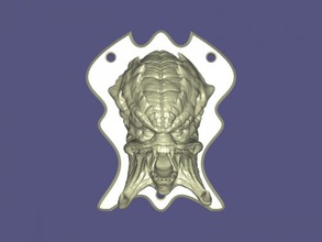 predator trophy free 3d model - download stl file Home Interior scary alien head 3d print model - Mito3D