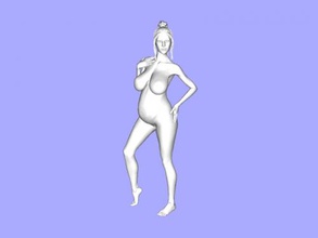 embarazada niña obj juguetes personas 3d print model - Mito3D