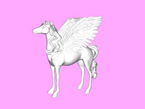 pretty pegasus free 3d model - download stl file Toys Cartoons mythical creature stylish hairdo 3d print model - Mito3D