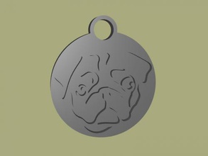 pug keychain free 3d model - download stl file Fashion Accessories fans pugs 3d print model - Mito3D