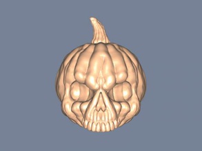 pumpkin skull home accessories 3d print model - Mito3D