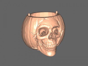 pumpkin skull free 3d model - download stl file Home Accessories scary halloween decoration 3d print model - Mito3D