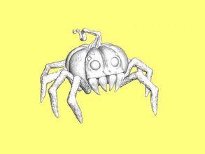 pumpkin spider free 3d model - download obj file Toys Cartoons interesting monster halloween 3d print model - Mito3D