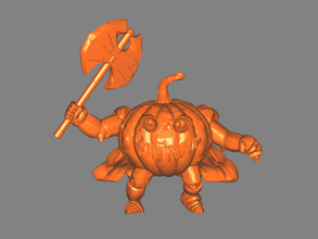 pumpkin warrior toys cartoons 3d print model - Mito3D