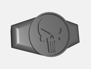 punisher ring fashion ornaments 3d print model - Mito3D