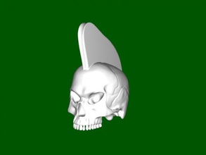 punk skull free 3d model - download stl file Art Sculpture fan art rock style 3d print model - Mito3D
