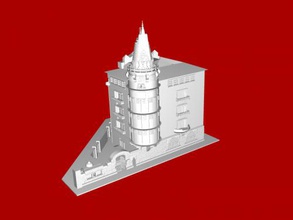 punxa livre modelo 3d - download de arquivo stl A arte Arquitetura edifício histórico girona 3d print model - Mito3D