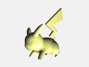 quick attack pikachu toys cartoons 3d print model - Mito3D