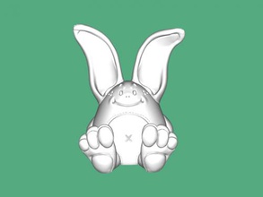 rabbit piggybank free 3d model - download stl file Home Accessories funny piggy bank children 3d print model - Mito3D