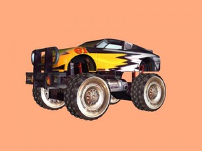 corrida monstro caminhão obj brinquedos maquinaria 3d print model - Mito3D
