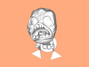 Wut Kostenlose 3d-Modell - download-stl-Datei Kunst Skulptur Mann wütendes Gesicht stl-Datei 3d print model - Mito3D