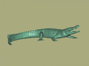 realistic crocodile free 3d model - download obj file Toys Animals huge large teeth 3d print model - Mito3D