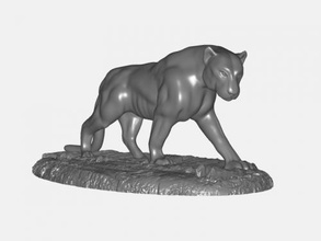 realistic panther free 3d model - download stl file Toys Animals beautiful animal figurine 3d print model - Mito3D