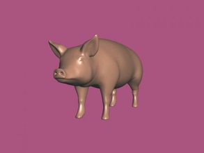realistico maiale gratuita modello 3d - scaricare il file stl I giocattoli Animali molto preciso animale 3d print model - Mito3D