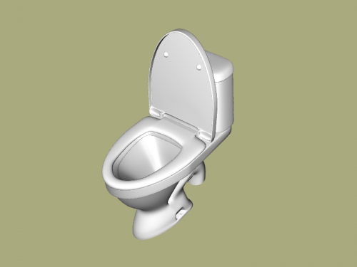 réaliste toilette bol obj accueil maison intérieur 3D print model - Mito3D